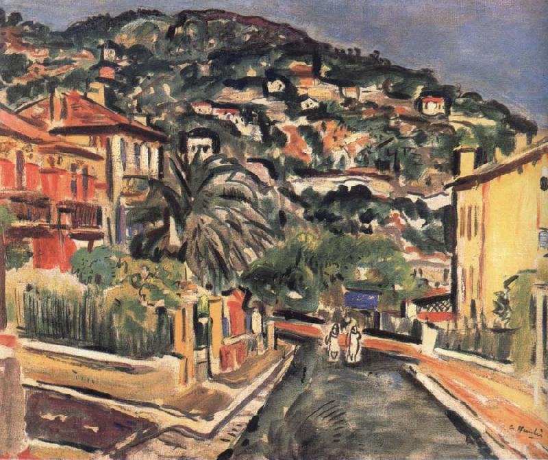 George Leslie Hunter Street in Vence oil painting picture